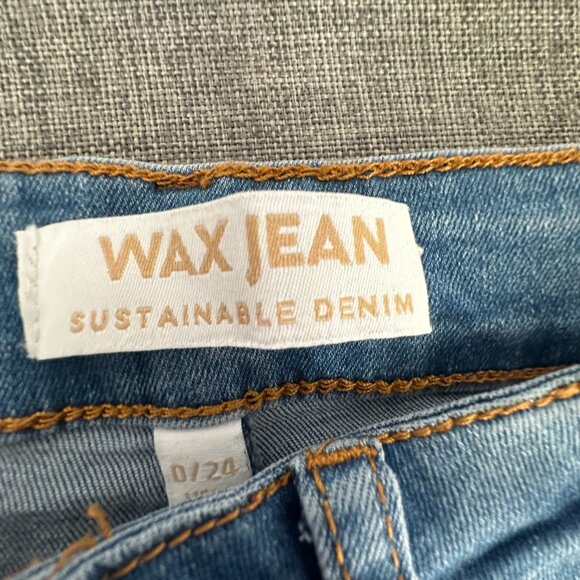 New!! Wax Jeans Mid Rise Ankle Grazer 0/24 Stretchy 73% Cotton Repreve, Spandex - Picture 3 of 15